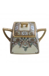 Home Tableware & Barware | Antique Early 20th Century Nippon Sugar Dish Hand Painted With Gold Overlay & Trim - HZ14627