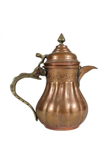 Home Tableware & Barware | Antique Middle Eastern Copper and Brass Dallah Coffee Pot - FY28048