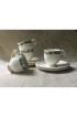 Home Tableware & Barware | C. 1930s Wedgwood Napoleon Ivy Creamware Coffee Cups and Saucers Set- 8 Pieces - HC65495