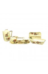 Home Tableware & Barware | C. 1950 Rose Yellow Weil Ware Pottery Coffee Set - 12 Pieces - OQ63092