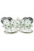 Home Tableware & Barware | Chinese Bouquet Apponyi Green Porcelain Coffee Set with Silver from Herend Hungary, Set of 28 - KA43125