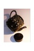 Home Tableware & Barware | Circa 1940s Hand-Painted High Gloss Brown Tea Pot - ZT21167