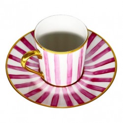 Home Tableware & Barware | Hand Painted Striped Bea Collection Coffee Set by Dalwin Designs - DU59442