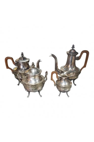 Home Tableware & Barware | Late 1890s French Empire Style Silver Plated Tea and Coffee Service Set by Raoul Mauger - 4 Pc. Set - RV34245