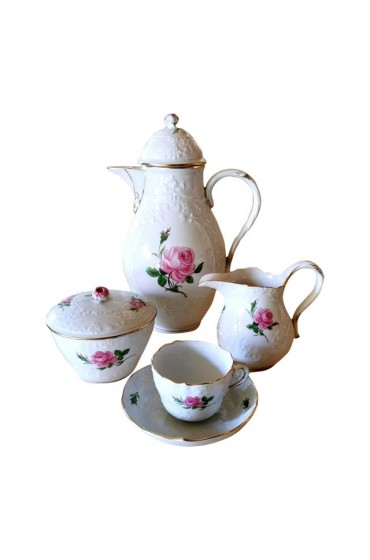 Home Tableware & Barware | Meissen Porcelain Pink Roses Coffee Service, 25 Pieces - HE75796