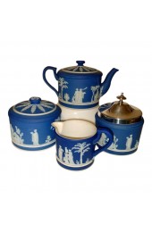Home Tableware & Barware | Mid 19th Century Wedgwood Jasperware Dip Tea Set - 4 Pieces - IS39039