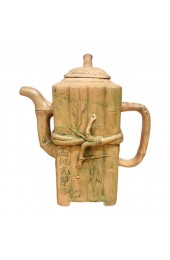 Home Tableware & Barware | Mid 20th Century Chinese Yixing Duan Ni Bamboo Form Teapot With Makers Marks - YY26566