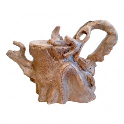 Home Tableware & Barware | Mid 20th Century Chinese Yixing Duan Ni Tree Stump Tea Pot - NY07178