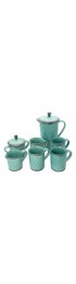 Home Tableware & Barware | Mid-Century Modern Turquoise Lipper and Mann Coffee Service Set- 7 Pieces - BV22607