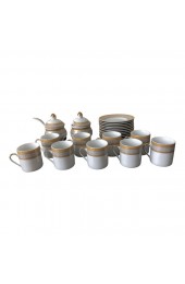 Home Tableware & Barware | Porcelain Demitasse Set Yamassen Gold With 24k Trim - 22 Piece Set - BC05358