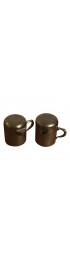 Home Tableware & Barware | Solid Brass Creamer and Sugar Set by Taxco - A Pair - DQ89031