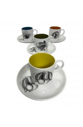 Home Tableware & Barware | Vintage 1960's Wedgwood China Black Fruit Pattern Demitasse Cup & Saucer - Service for 4 - UM52832