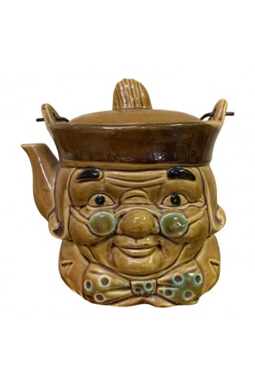 Home Tableware & Barware | Vintage Ben Franklin Face Ceramic Tea Pot - OI96653