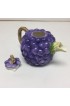 Home Tableware & Barware | Vintage Ceramic Grape Cluster Tea Pot With Faux Bois Accents - EL65942