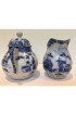 Home Tableware & Barware | Vintage Chinoiserie Blue and White Creamer and Lidded Sugar Bowl - Set of 2 - DF15520