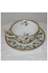 Home Tableware & Barware | Vintage English Royal Chelsea Footed Turquoise & Gold Hand Painted Teacup & Saucer Set- 2 Pieces - HM31739
