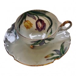 Home Tableware & Barware | Vintage Floral Pattern Fine Porcelain Cup & Saucer Set- 2 Pieces - TA71007