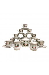 Home Tableware & Barware | Vintage Holly Berry Holiday Tea for 12 - a Set of 27 - XF44406