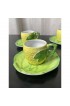 Home Tableware & Barware | Vintage Italian Majolica Lemon Cups and Saucers Set- 11 Pieces - HN43542