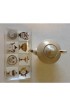 Home Tableware & Barware | Vintage Mid-Century Glass Tray & Gold Trim Porcelain Teapot - HV95508