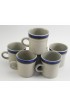 Home Tableware & Barware | Vintage Oslo Stoneware Coffee Cups Set of (6) - Japandi - Japanese Cups - KX96442