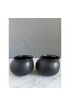 Home Tableware & Barware | Vintage Peter Saenger Matte Black Studio Pottery Porcelain Cups- Set of 2 - LS88399