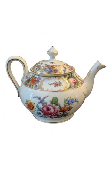 Home Tableware & Barware | Vintage Schumann Bavaria Empress Dresden Flowers Tea Pot - XQ33805