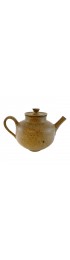 Home Tableware & Barware | Vintage Signed Art Pottery Brown Oil Drop Tea Pot With Lid Teapot - BX63208