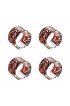 Home Tableware & Barware | ARTEL Narcissus Napkin Rings, Red, Set of 4 - ZW95130