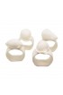 Home Tableware & Barware | Coastal Bone China Shell Motif Napkin Rings - Set of 4 - RI92701