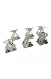 Home Tableware & Barware | Memphis Style Stainless Steel Napkin Rings - Set of 6 - PD41929