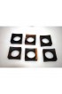 Home Tableware & Barware | Mid-Century Teak Square Napkin Rings - Set of 6 - HQ98138