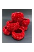 Home Tableware & Barware | Red Coral Beaded Napkin Rings, Set of Eight - FI16281
