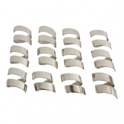 Home Tableware & Barware | Vintage Modern Silver Plate Napkin Rings - Contemporary Coil Curl Set of (12) - JY27948
