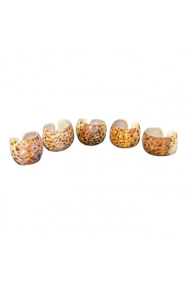 Home Tableware & Barware | Vintage Natural Cowrie Shell Napkin Rings- Set of 5 and Set of 6 - EH63359
