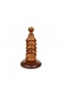 Home Tableware & Barware | Vintage Round Wood Carved Napkin Rings With Holder - 7 Pieces - VZ85972