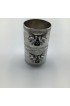 Home Tableware & Barware | Vintage Sterling “Mama” and “Papa” Bright Cut Napkin Rings With Raised Pair of Nesting Doves - Pair - OX04497