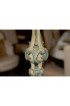 Home Decor | 18th Century Italian Rococo Single Carved Candlestick, Painted with Blue Accents - TD43116