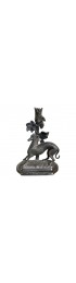 Home Decor | 1940s Marked Silverplate Greyhound Candlestick- After French Sculptor Pierre-Jules Mêne - TG70430