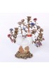 Home Decor | Bronze and Porcelain Chicken Candelabra - A Pair - ZL56206