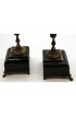 Home Decor | Circa 1870s Pair of Black Slate and Brass Candelabras - DU79033