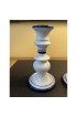 Home Decor | Dansk Bistro Blue and White Japanese Candlestick Holders - a Pair - ZG43867