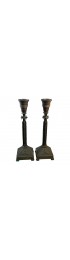 Home Decor | Early 20th Century Bronze Gothic Candlesticks - a Pair - SP80761