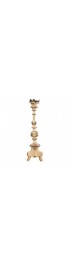 Home Decor | Italian 18th Century Painted Wood Candlestick from Tuscany with Gilt Accents - VM77161