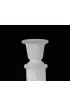 Home Decor | Italian Seguso Style Scavo White Glass Candlestick Holders - OU01926