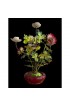 Home Decor | Italian Tole Potted Flowers With Bird Candleholder - VN16493