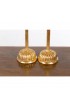 Home Decor | Japanese Hinamatsuri Gold Lacquered Candleholders with Lotus Bobèches - A Pair - TH27108