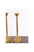 Home Decor | Japanese Hinamatsuri Gold Lacquered Candleholders with Lotus Bobèches - A Pair - TH27108