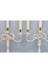 Home Decor | Large Mid Century Twisted Branch Silver Plate Candelabras - a Pair - FZ64707