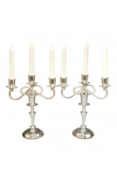 Home Decor | Large Mid Century Twisted Branch Silver Plate Candelabras - a Pair - FZ64707